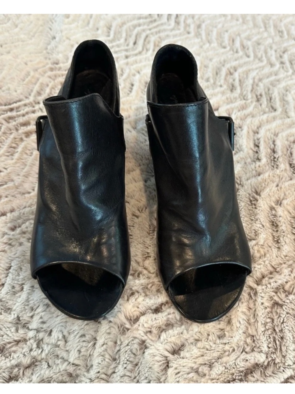 Marsèll Black Leather Ankle Boots sz 10 Italian Avant Garde Handcrafted